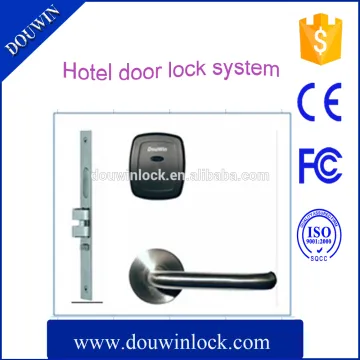 Security door hardware smart card wooden sliding electronic hotel door lock