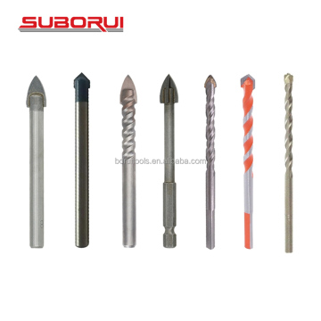 SUBORUI 3mm 6mm Cross Carbide Tip Drill Bit for Glass Ceramic Tile and Marble
