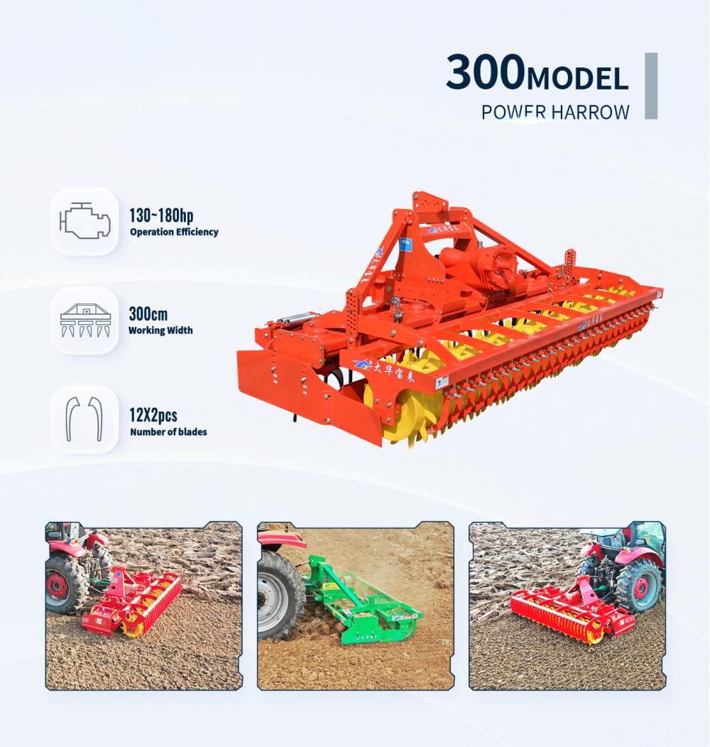 Matching power harrow with 130-180 hp