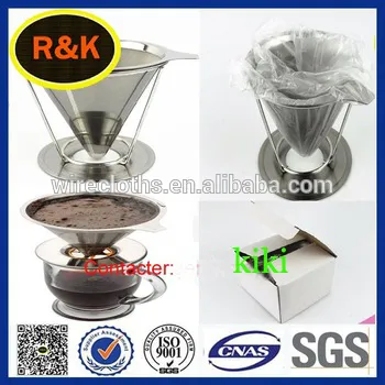 Reusable cone coffee filter/stainless steel coffee dripper/pour over coffee filter drippers
