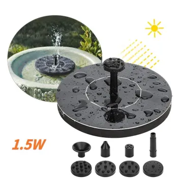 1.5W New Solar Water Pump Power Panel Kit Fountain Pool Garden Pond Submersible Watering Floating Small Pond Garden Patio Decor