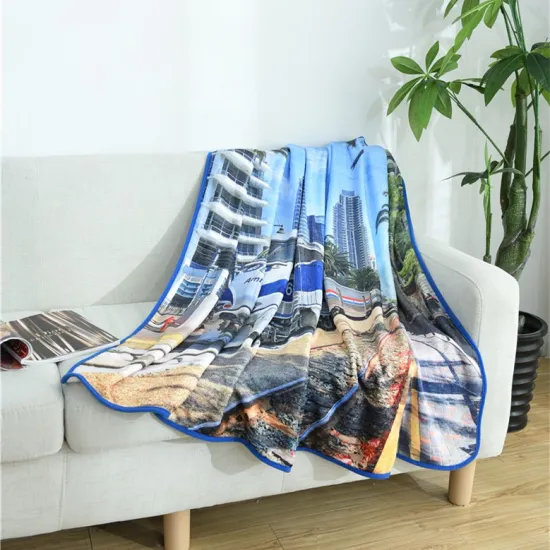 Custom Hot Sale Digital Printed Flannel Fleece Blanket