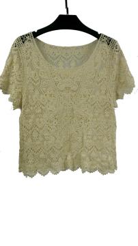 New Vintage Hollow Out Short Sleeves