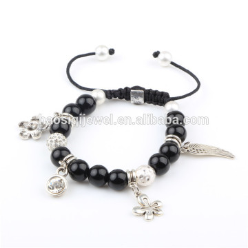Fashion beautiful European silver and gold plated charms bracelet beads adjustable bracelets