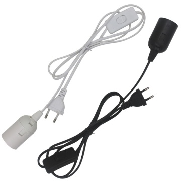 1.8m Power Cord E27 Lamp Base with EU Plug and Switch for LED Pendant Light
