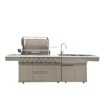 European Style Grill Gas Stainless Steel Outdoor Kitchen Cabinet Set Italian Kitchen Cabinet
