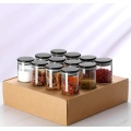 Kitchen Round Glass Spice Storage Jars