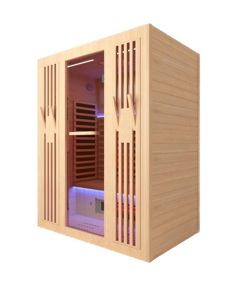 Hemlock canadense Sauna de infravermelho distante três pessoas