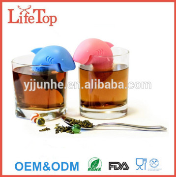 Eco-friendly Shark Infuser Silicone Tea Leaf Strainer Herbal Spice Filter