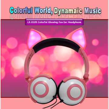 Cute Girls Party Fox Ears LED Fancy Headphone