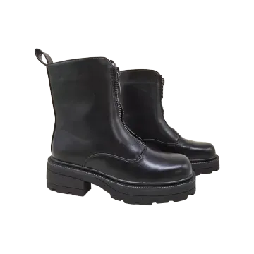 Winter Women's Genuine Leather Ankle Boots - Cowboy Style