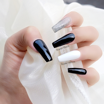 Solpic gel UV premium da 15 ml - Super White e Super Black per l'uso del salone con imballaggio a marchio del distributore