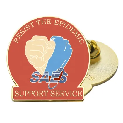 Memorial Hard Enamel Fighting Outbreak Commemorative Emblem