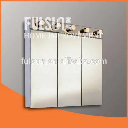 Recessed mount deep drawn mirror medicine cabinet