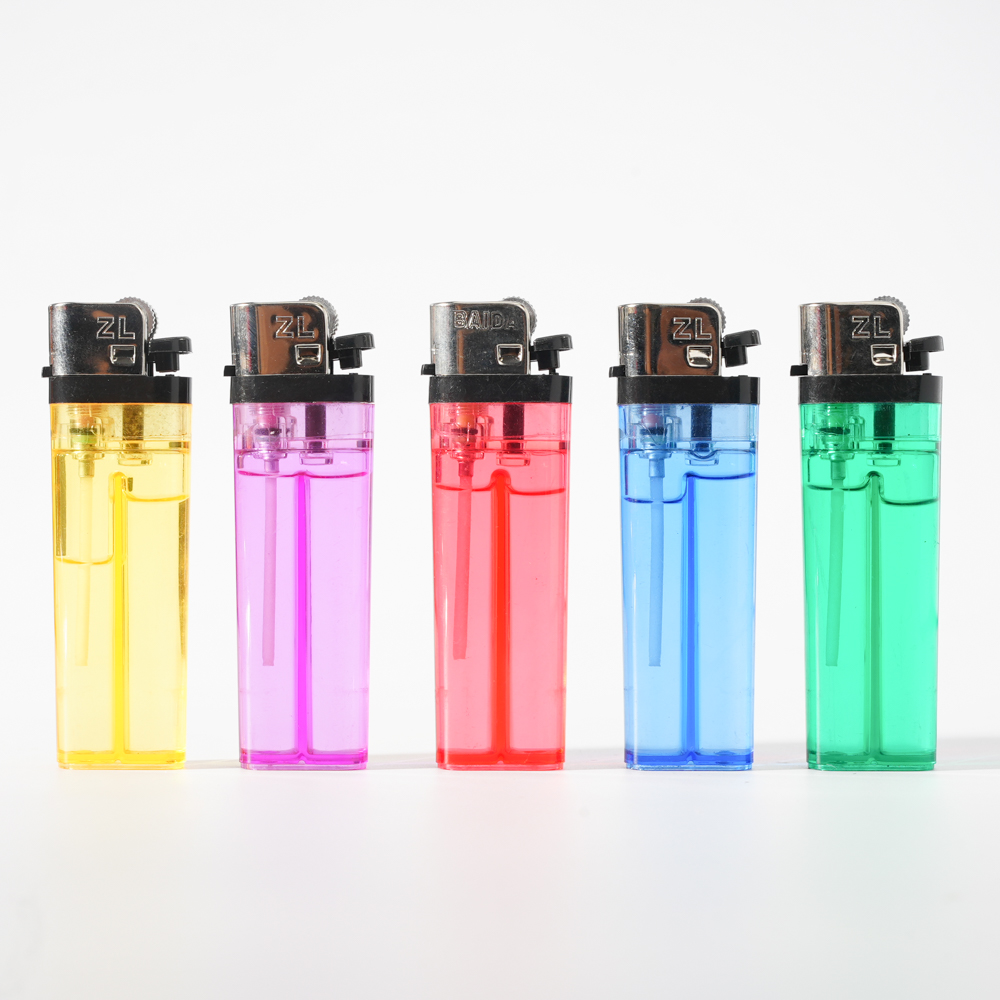 Soft Flame Transparent Five Color Flint Lighter