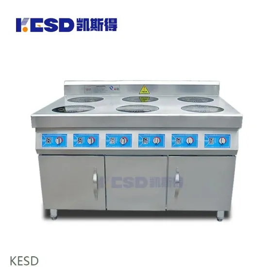 Restaurant Stainless Steel Commercial Six Burners Induction Cooker