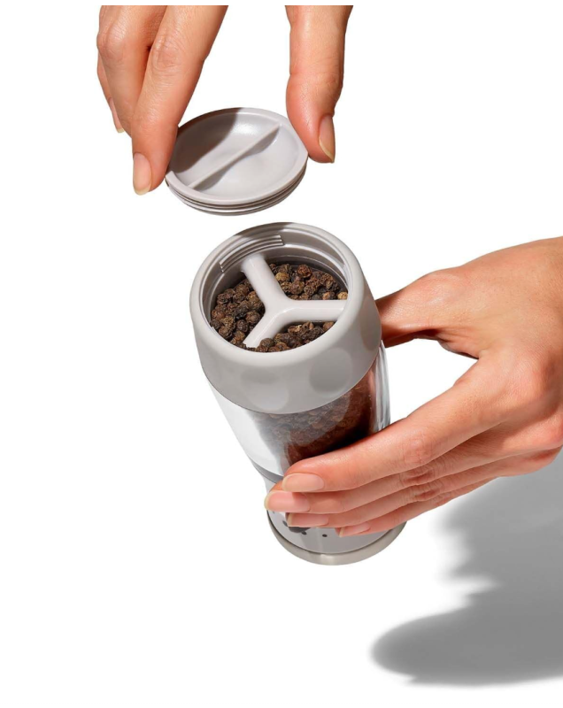 Adjustable Spice Grinder with Stainless Steel Blades