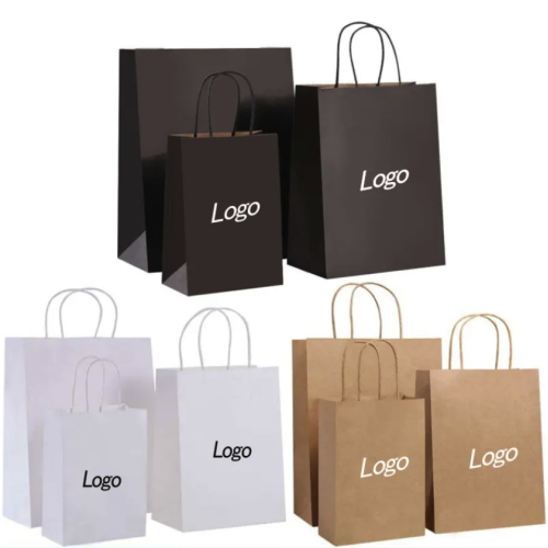 Custom Eco-friendly Kraft Paper Bags for Food Takeaway