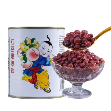Großhandel in Dosen roter Bohne Popa Boba (platzender Boba) für Milchtee und Bubble -Teezutaten