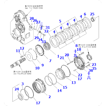 Wheel Loader WA500-6 Friction Plate 42C-13-17240