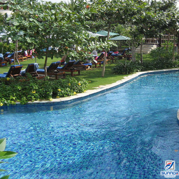 China premium blue glazed moroccan ceramic glass mosaic tiles for exterior swimming pool tiles