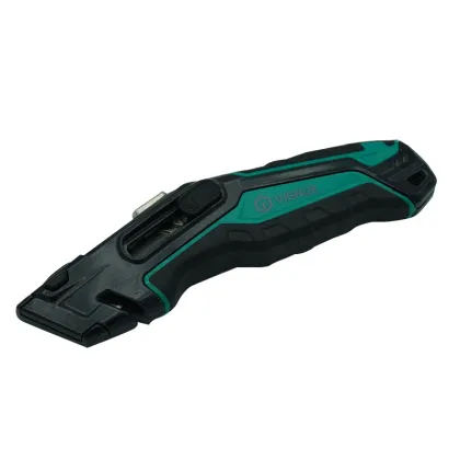 Toughbuilt Scraper Utility Knife - Safety Retracting Paper Cutter with Blade Storage