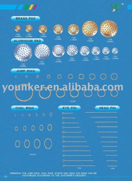 Brass Pad & Aluminium Pad & Jump Ring & Oval Ring & Eye Pin & Head Pin