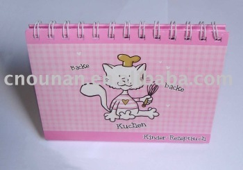 desktop paper notebook with calendar for school girl