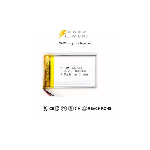 3.7V1000mAh523455 Rechargeable PolymerLithium Battery