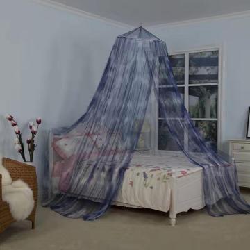 Polyester Blue Tie Dye Circular Conical Mosquito net