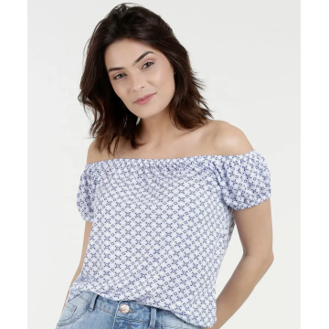 Camicette in chiffon con top da donna a maniche corte di alta qualità