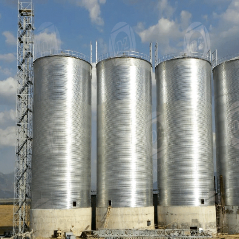 Waste incineration fly ash curing steel silo