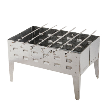 Accesorio para bbq con 6pcs pinchos de rejilla inoxidable.