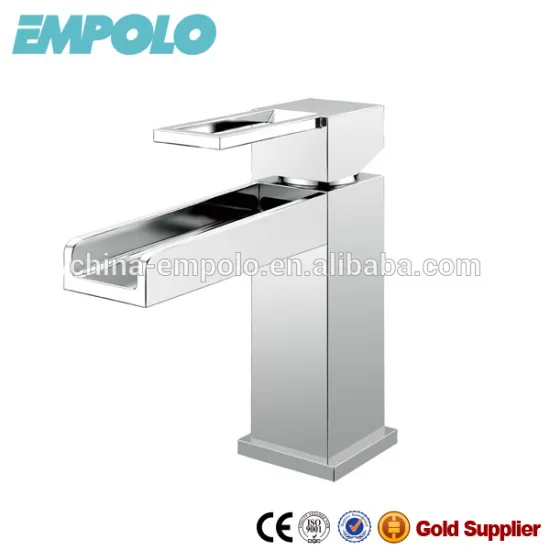 waterfall chrome brass ceramic cartridge bath sink basin faucet mixer tap sanitary ware factory 78 1103