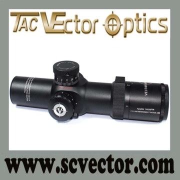 Vector Optics Apophis 1-6x28 Compact First Focal Plane Rifle Scope FFP with Tactical Triple Rails Weaver Scope Mount Rings