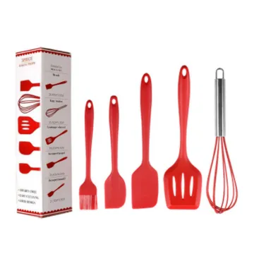Non-Stick Heat Resistant Silicone Spatula Set for Baking