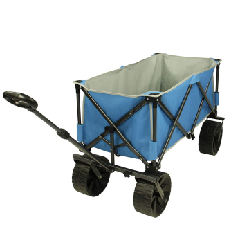 Robusto carrello da spiaggia pieghevole in acciaio tubolare pieghevole