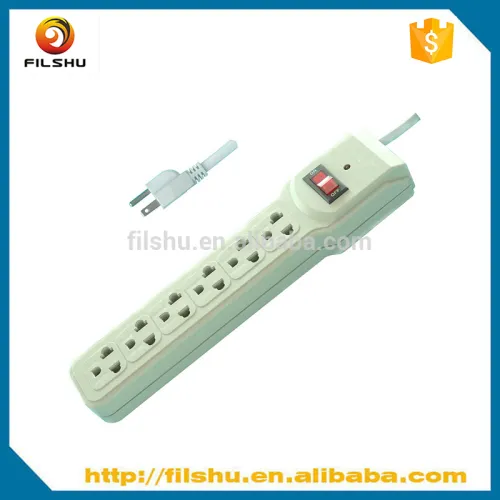 6 Outlets Surge Protected Power Strip (threeline Protect), High