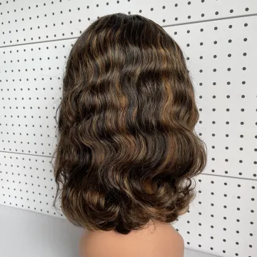 Good Quality Bob Blonde Woman Black Wholesale Vendor Short Frontal Wig Lace Front Human Hair