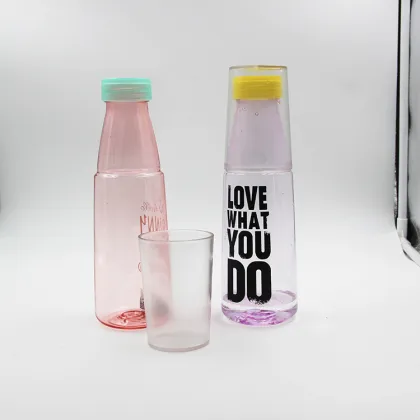 Plastic Mini Cup drinking water bottle with lid Portable cup