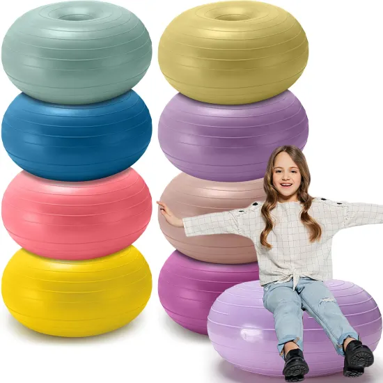 8-Piece Autism-Friendly Classroom Balance Tools: Inflatable Donut Seating and Hand Pump for Elementary Students