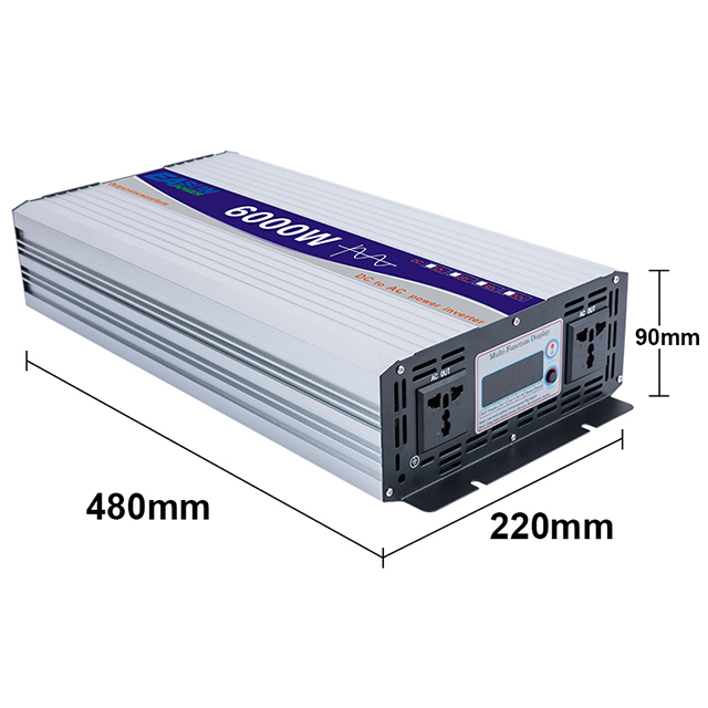 6000W Pure Sine Wave Inverter: 12V/24V/48V to 220V