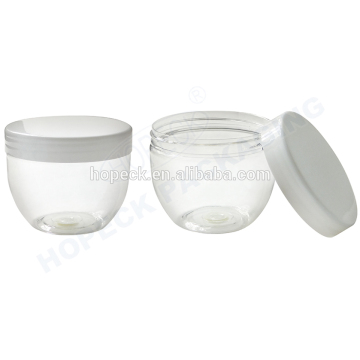 round shape PET jar with plastic cap