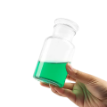 Boca larga de 500 ml de garrafa de vidro de reagente transparente
