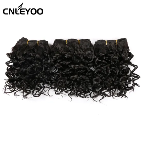 Discount direct sale bulk durable synthetic fiber 8 inch woven curly hair wig