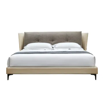Double divan bed white upholstered bed for sleeping