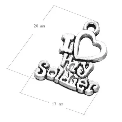 2015 solider best friend heart pendant