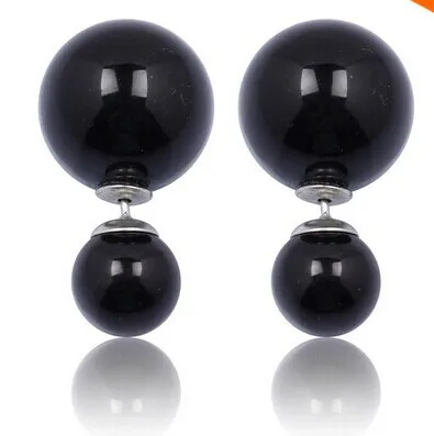 Explosive Earrings Double Pearl Earrings Candy ball shaped earrings