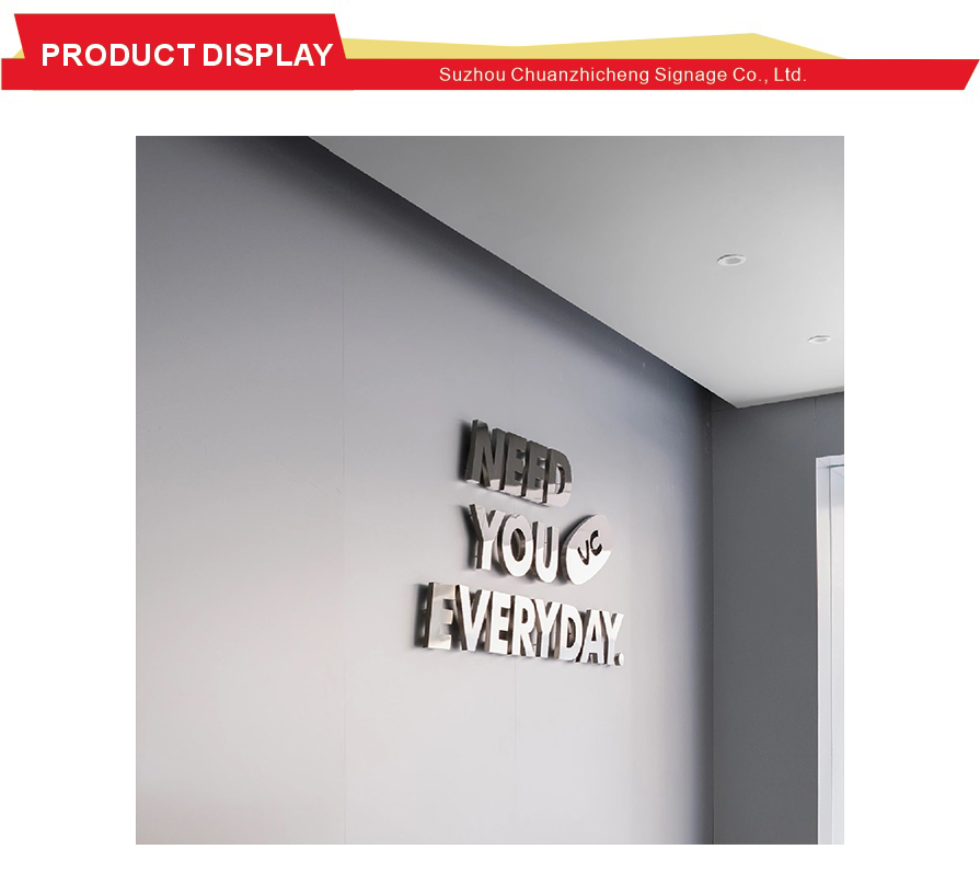 Stainless Hotel Lobby Wall Logo Letters