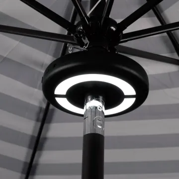 Cordless Rechargeable 3-Gear Adjustable LED Umbrella Pole Light for Camping and Patio